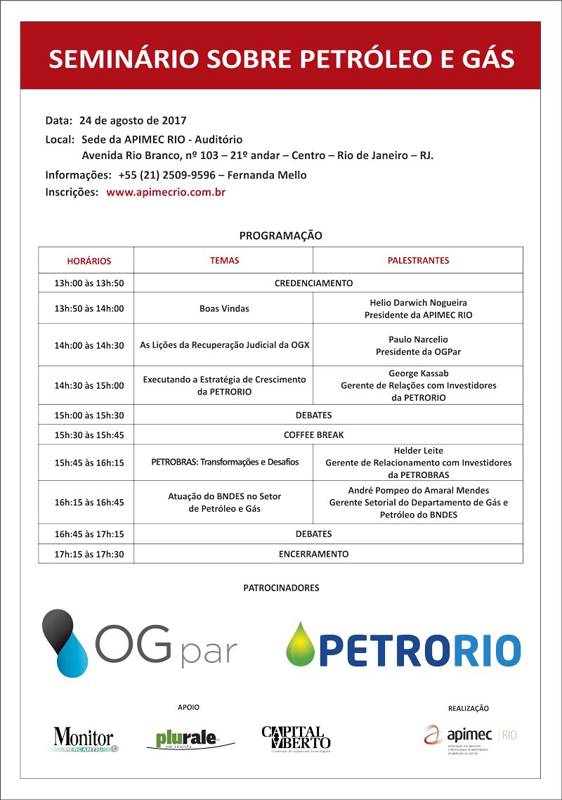 , Seminário sobre petróleo e gás, Capital Aberto