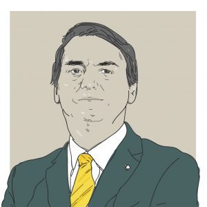 Ilustração digital do candidato a presidência Jair Bolsonaro