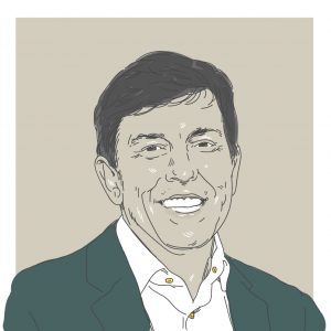 Ilustração digital do candidato a presidência João Amoêdo
